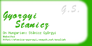gyorgyi stanicz business card