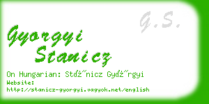 gyorgyi stanicz business card